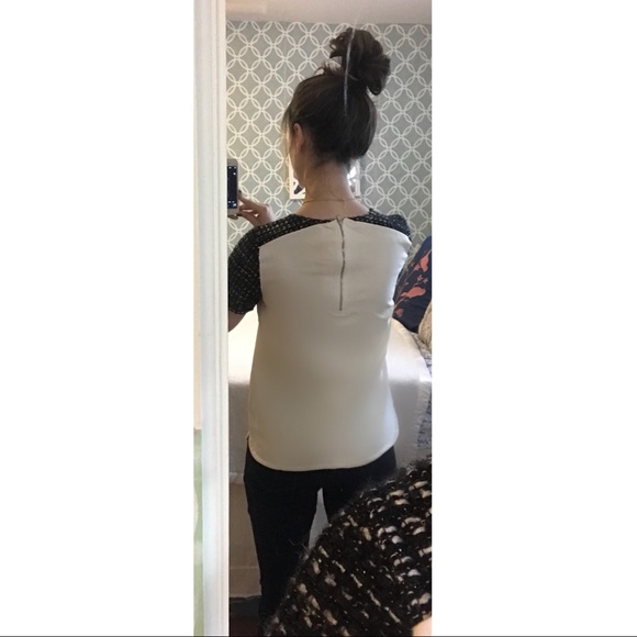 J. Crew shirt sleeve tweed shoulder blouse - Picture 3 of 4